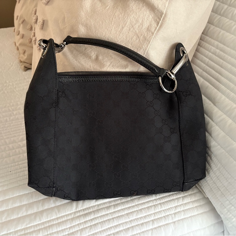 Gucci Black Monogram Shoulder Bag